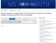 Tablet Screenshot of libguides.southalabama.edu